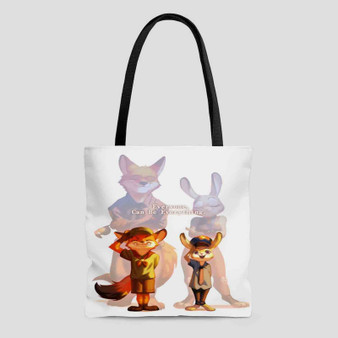 Zootopia Quotes Custom Tote Bag AOP With Cotton Handle