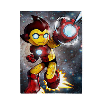 Astro Boy Iron Man Stark Industries Custom Velveteen Plush Polyester Blanket Bedroom Family