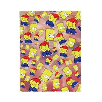 Bart The Simpson Custom Velveteen Plush Polyester Blanket Bedroom Family