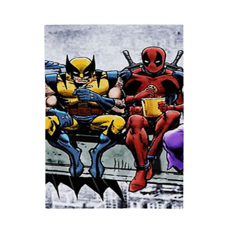 Deadpool and Wolverine Breakfast Custom Velveteen Plush Polyester Blanket Bedroom Family
