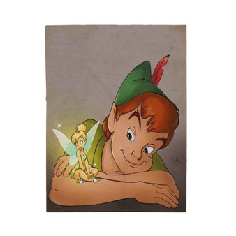 Disney Peter Pan and Tinkerbell Custom Velveteen Plush Polyester Blanket Bedroom Family