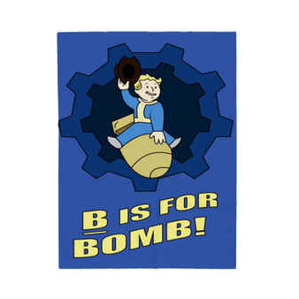 Fallout Vault Boy Bomb Custom Velveteen Plush Polyester Blanket Bedroom Family