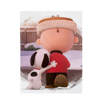 Friends Snoopy and Charlie Brown Custom Velveteen Plush Polyester Blanket Bedroom Family