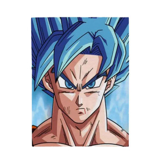 Goku Super Saiyan Blue Dragon Ball Super Custom Velveteen Plush Polyester Blanket Bedroom Family