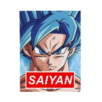 Goku Super Saiyan God Art Custom Velveteen Plush Polyester Blanket Bedroom Family