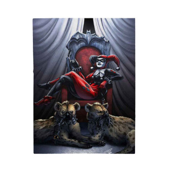 Harley Quinn Custom Velveteen Plush Polyester Blanket Bedroom Family