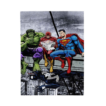 Hulk The Flash Superman Venom Breakfast Custom Velveteen Plush Polyester Blanket Bedroom Family