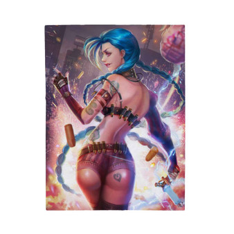 Jinx League of Legends Custom Velveteen Plush Polyester Blanket Bedroom Family