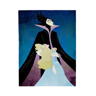 Maleficent and Princess Aurora Disney Custom Velveteen Plush Polyester Blanket Bedroom Family