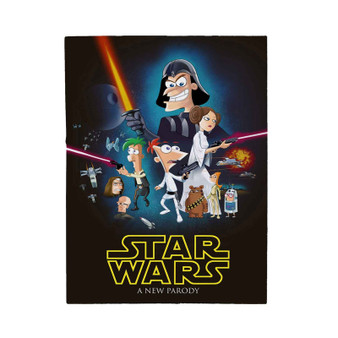 Phineas and Ferb Star Wars Custom Velveteen Plush Polyester Blanket Bedroom Family