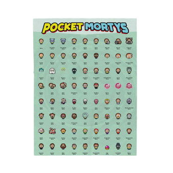 Pocket Mortys Rick and Morty Custom Velveteen Plush Polyester Blanket Bedroom Family