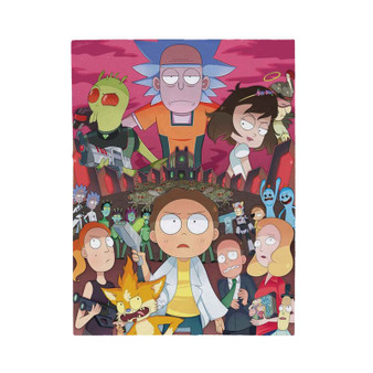 Rick and Morty City Custom Velveteen Plush Polyester Blanket Bedroom Family