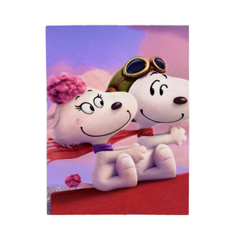 Snoopy Meet Fifi Custom Velveteen Plush Polyester Blanket Bedroom Family