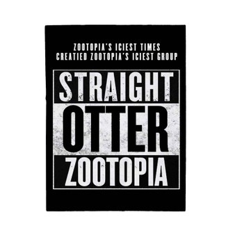Straight Otter Zootopia Custom Velveteen Plush Polyester Blanket Bedroom Family