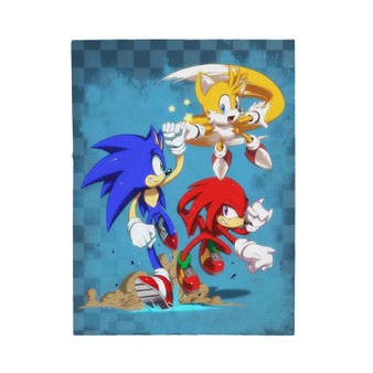 Team Sonic The Hedgehog Custom Velveteen Plush Polyester Blanket Bedroom Family