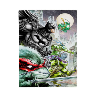 Teenage Mutant Ninja Turtles and Batman Custom Velveteen Plush Polyester Blanket Bedroom Family