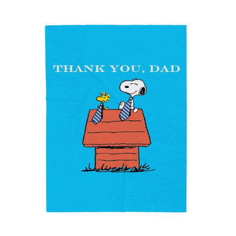 Thank You Dad Snoopy Custom Velveteen Plush Polyester Blanket Bedroom Family