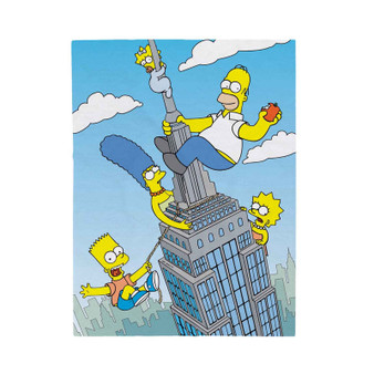 The City of New York vs Homer Simpson Custom Velveteen Plush Polyester Blanket Bedroom Family