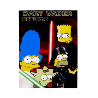 The Simpsons Bart Vader Star Wars Custom Velveteen Plush Polyester Blanket Bedroom Family