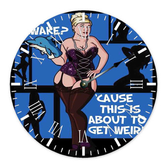 Archer Quotes Custom Wall Clock Round Non-ticking Wooden