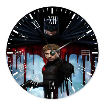 Batman and Nemesis DC Comics Custom Wall Clock Round Non-ticking Wooden