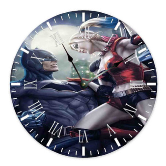 Batman Harley Quinn Custom Wall Clock Round Non-ticking Wooden