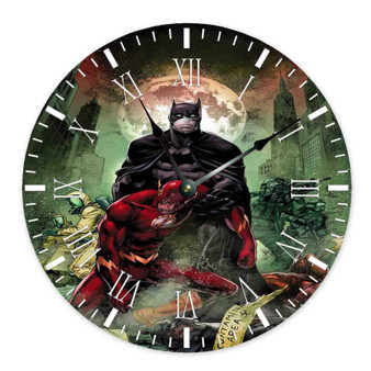 Batman The Flash Custom Wall Clock Round Non-ticking Wooden