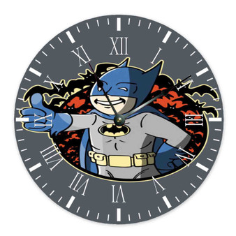 Batman Vault Boy Fallout Custom Wall Clock Round Non-ticking Wooden
