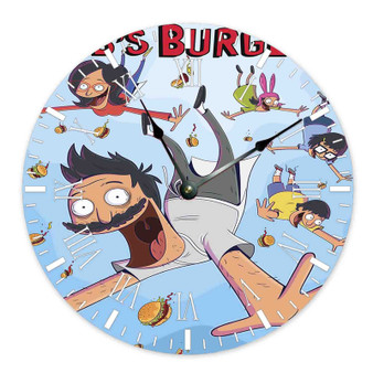 Bob s Burgers Product Custom Wall Clock Round Non-ticking Wooden