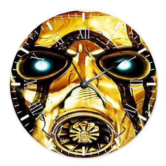 Borderlands 2 Face Custom Wall Clock Round Non-ticking Wooden