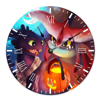 Candy Corn Tooth Toothless Custom Wall Clock Round Non-ticking Wooden