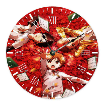 Chihayafuru Product Custom Wall Clock Round Non-ticking Wooden