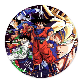 Dragon Ball Z Fighter Custom Wall Clock Round Non-ticking Wooden