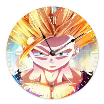 Dragon Ball Z Super Gohan Custom Wall Clock Round Non-ticking Wooden