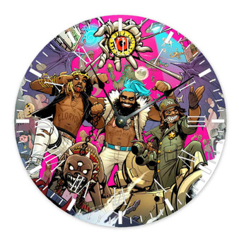 Flatbush Zombies Custom Wall Clock Round Non-ticking Wooden