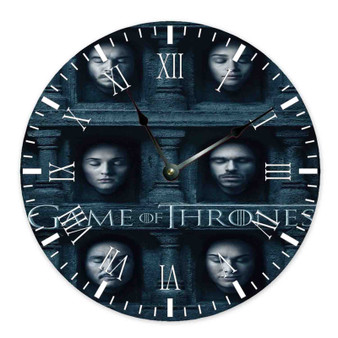 Game Of Thrones New Season Custom Wall Clock Round Non-ticking Wooden