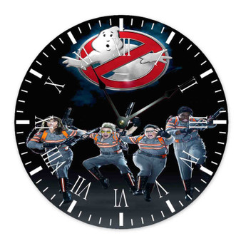 Ghostbusters Movie Custom Wall Clock Round Non-ticking Wooden