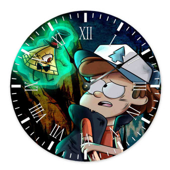 Gravity Falls Bill Cipher and Bipper Custom Wall Clock Round Non-ticking Wooden