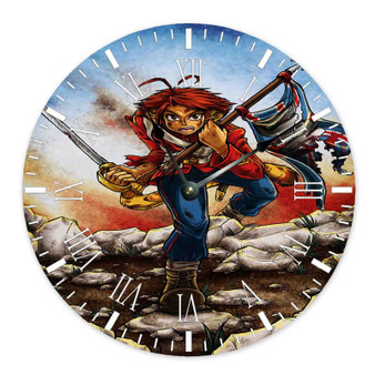 Helix The Trooper Iron Maiden Custom Wall Clock Round Non-ticking Wooden