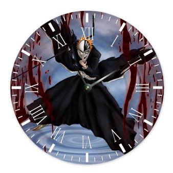 Ichigo Kurosaki Bleach Art Custom Wall Clock Round Non-ticking Wooden