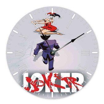 Joker Harley Quinn as Akira Custom Wall Clock Round Non-ticking Wooden