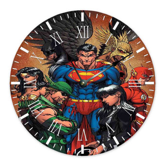 Justice League Identity Crisis Custom Wall Clock Round Non-ticking Wooden