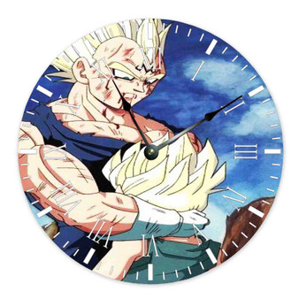 Majin Vegeta and Trunks Dragon Ball Z Custom Wall Clock Round Non-ticking Wooden