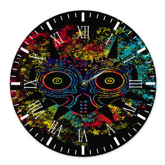 Majora s Mask Art Custom Wall Clock Round Non-ticking Wooden