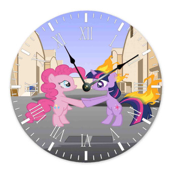 My Little Pony Custom Wall Clock Round Non-ticking Wooden