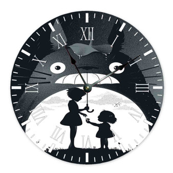 My Neighbor Totoro Product Custom Wall Clock Round Non-ticking Wooden