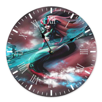 Nami League of Legends Custom Wall Clock Round Non-ticking Wooden