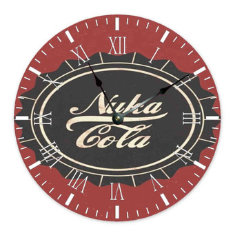 Nuka Cola Product Custom Wall Clock Round Non-ticking Wooden