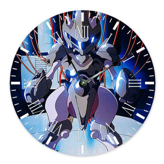 Pok mon Mewtwo Art Custom Wall Clock Round Non-ticking Wooden