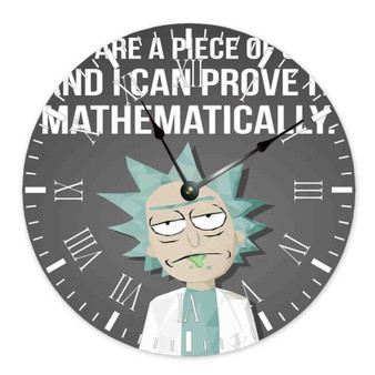 Rick Quotes Rick and Morty Custom Wall Clock Round Non-ticking Wooden